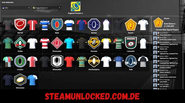 Rugby Union Team Manager 4 Free Download PC